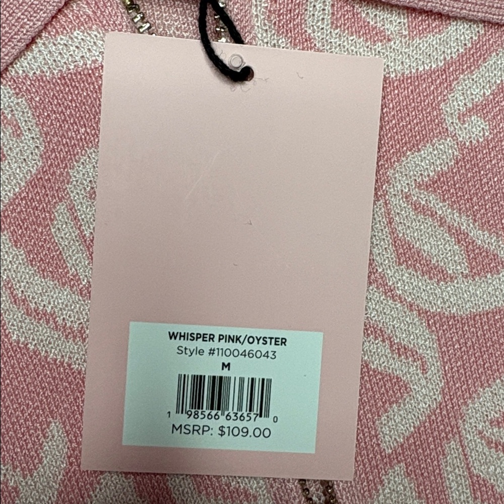 Medium Juicy Couture Pink quarter zip Monogram Pullover whisper pink/oyster - Picture 4 of 6